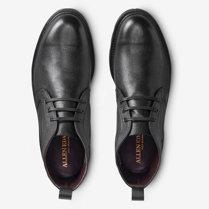 Alpine Chukka Boot with Vibram Arctic Grip Rubber Sole - Black Grain