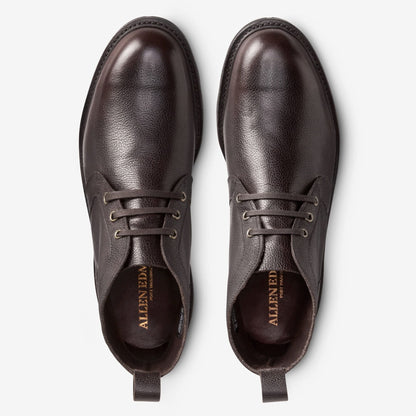 Alpine Chukka Boot with Vibram Arctic Grip Rubber Sole - Brown Grain