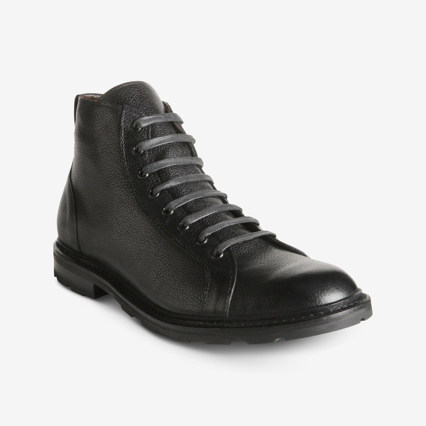 Alpine Lace-to-Toe Boot with Vibram Arctic Grip Rubber Sole - Black Grain