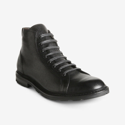 Alpine Lace-to-Toe Boot with Vibram Arctic Grip Rubber Sole - Black Grain