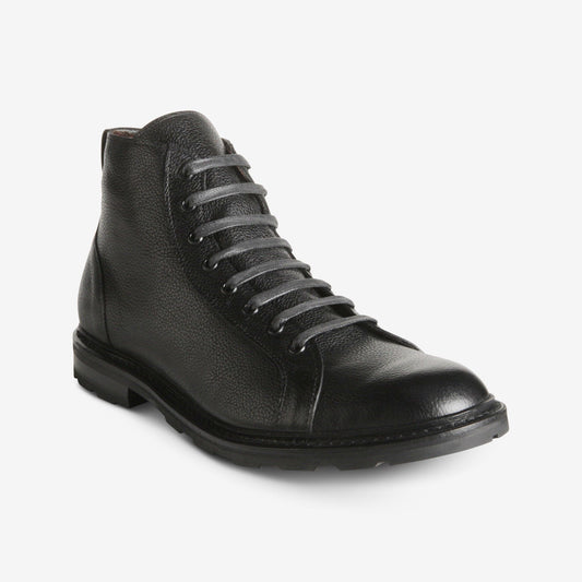 Alpine Lace-to-Toe Boot with Vibram Arctic Grip Rubber Sole - Black Grain
