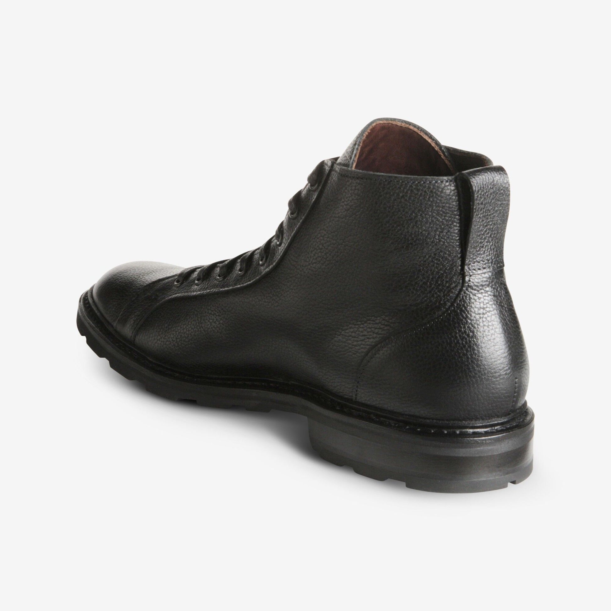 Alpine Lace-to-Toe Boot with Vibram Arctic Grip Rubber Sole - Black Grain