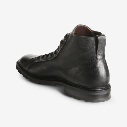 Alpine Lace-to-Toe Boot with Vibram Arctic Grip Rubber Sole - Black Grain