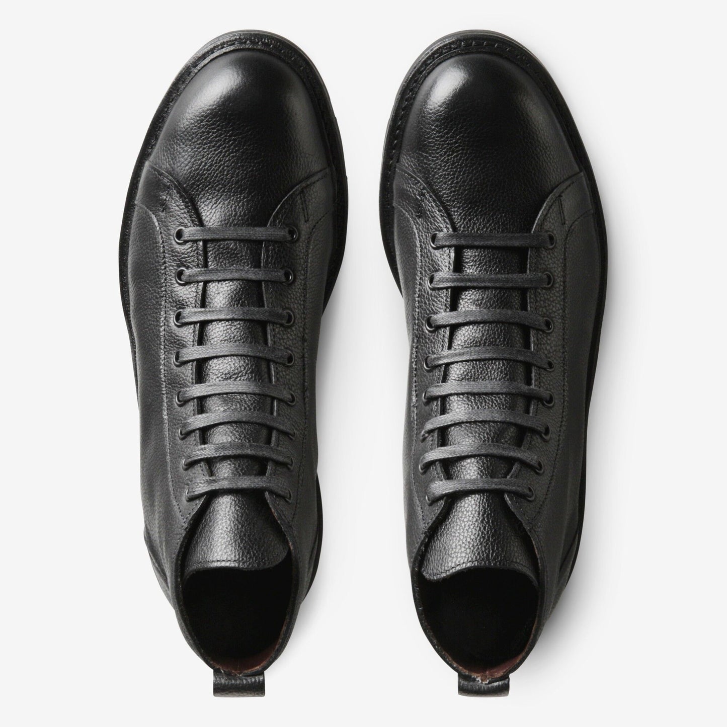 Alpine Lace-to-Toe Boot with Vibram Arctic Grip Rubber Sole - Black Grain