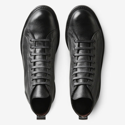 Alpine Lace-to-Toe Boot with Vibram Arctic Grip Rubber Sole - Black Grain