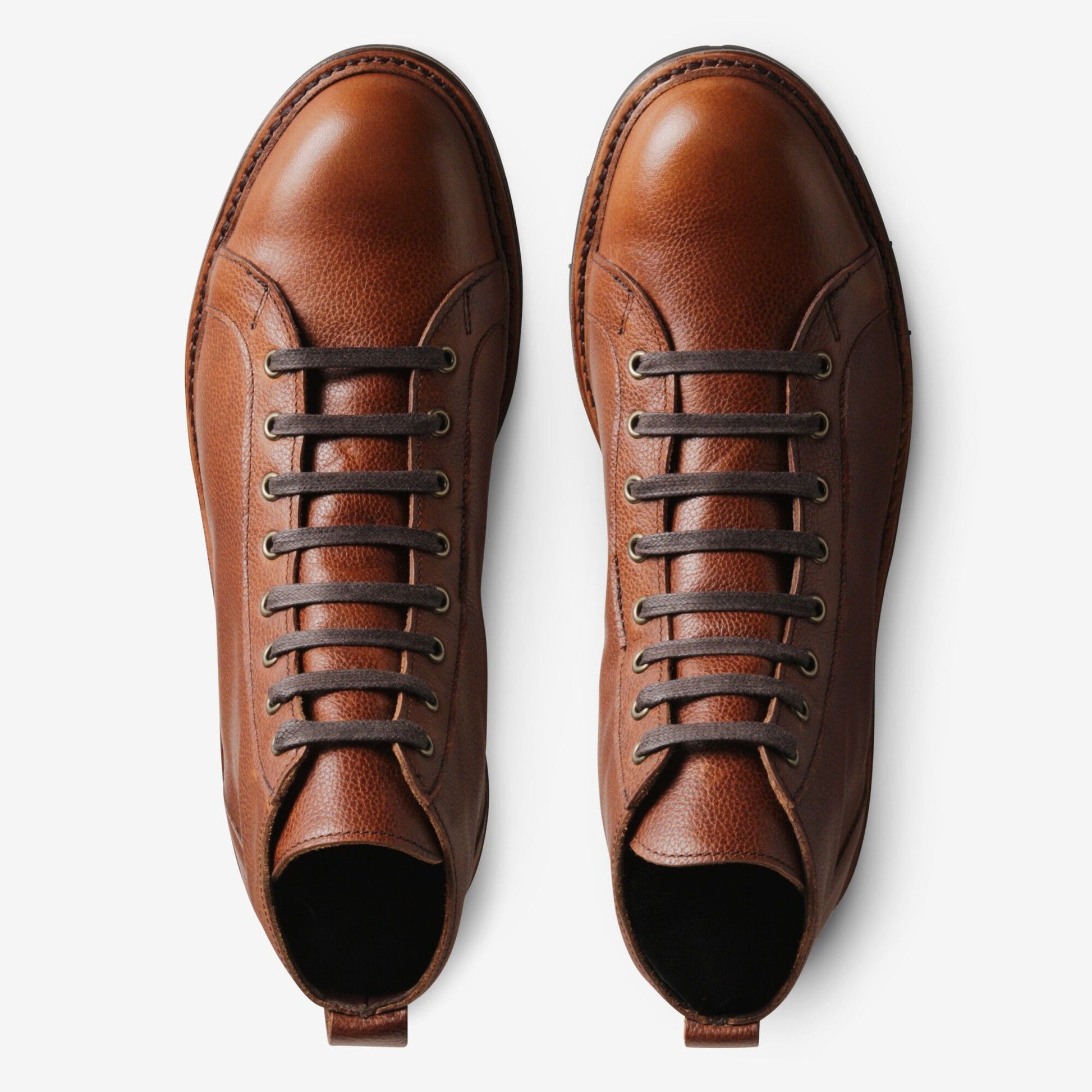 Alpine Lace-to-Toe Boot with Vibram Arctic Grip Rubber Sole - Tan Grain