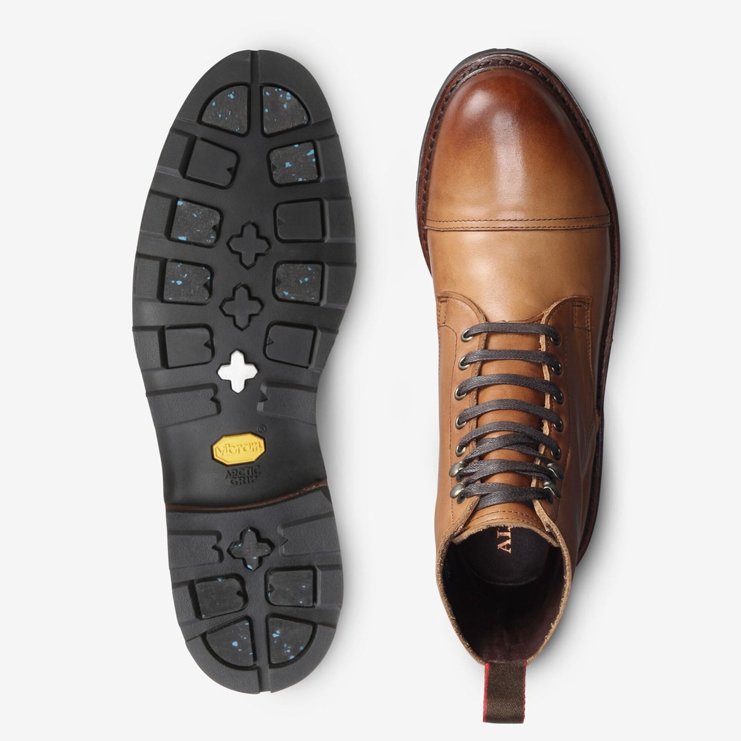 Alpine Cap-Toe Boot with Vibram Arctic Grip Rubber Sole - Tan
