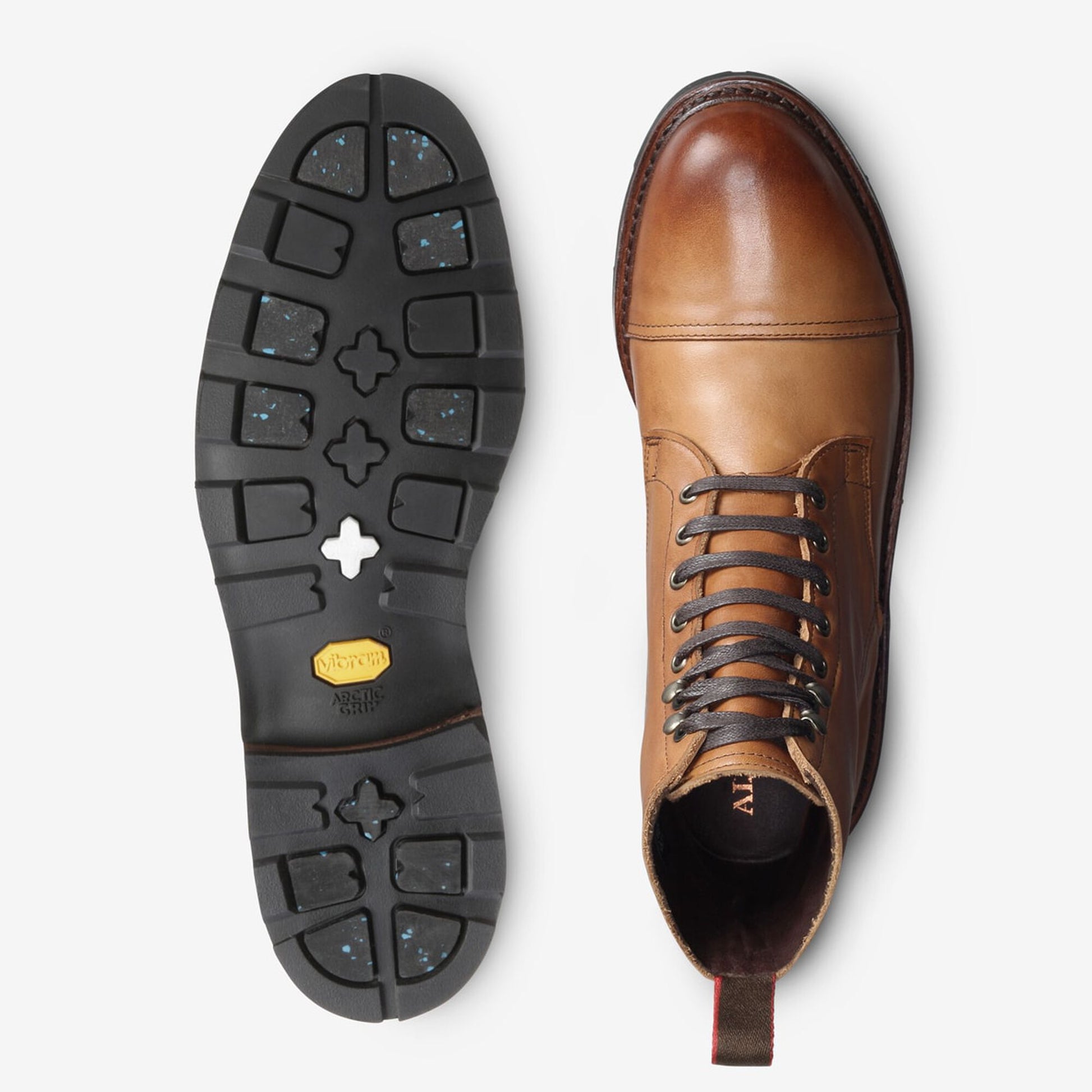 Alpine Cap-Toe Boot with Vibram Arctic Grip Rubber Sole - Tan