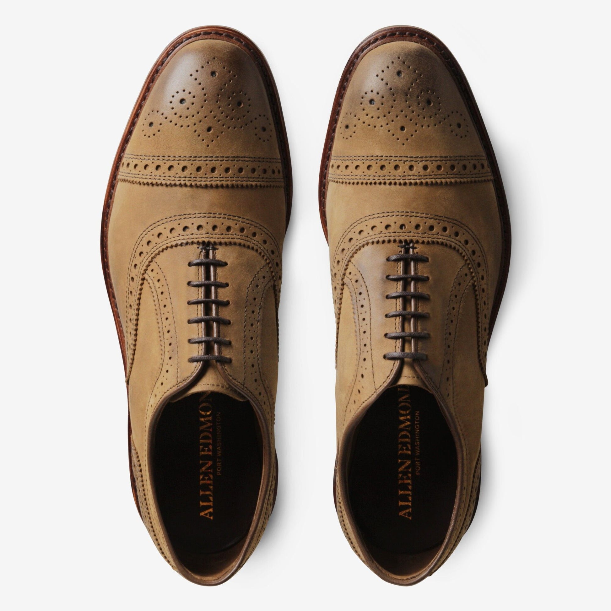 Strandmok Cap-Toe Oxford with Dainite Rubber Sole - Tan Nubuck