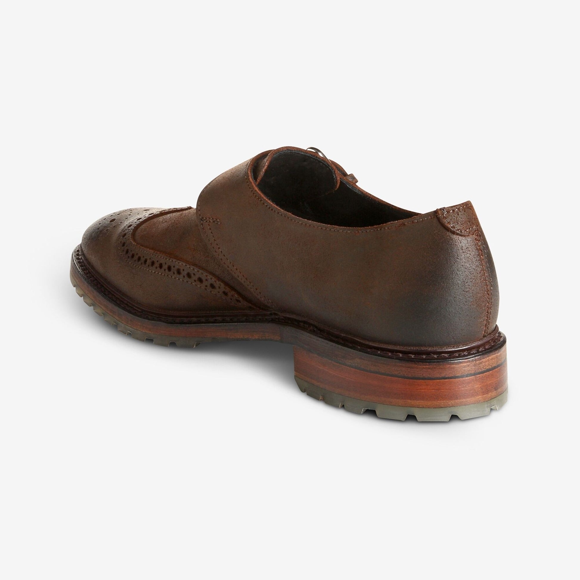 Joseph Abboud - Louisburg Waxed Suede Single Monk Strap - Brown Waxed Suede