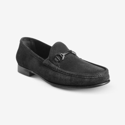Vinci Suede Italian Bit Loafer - Black