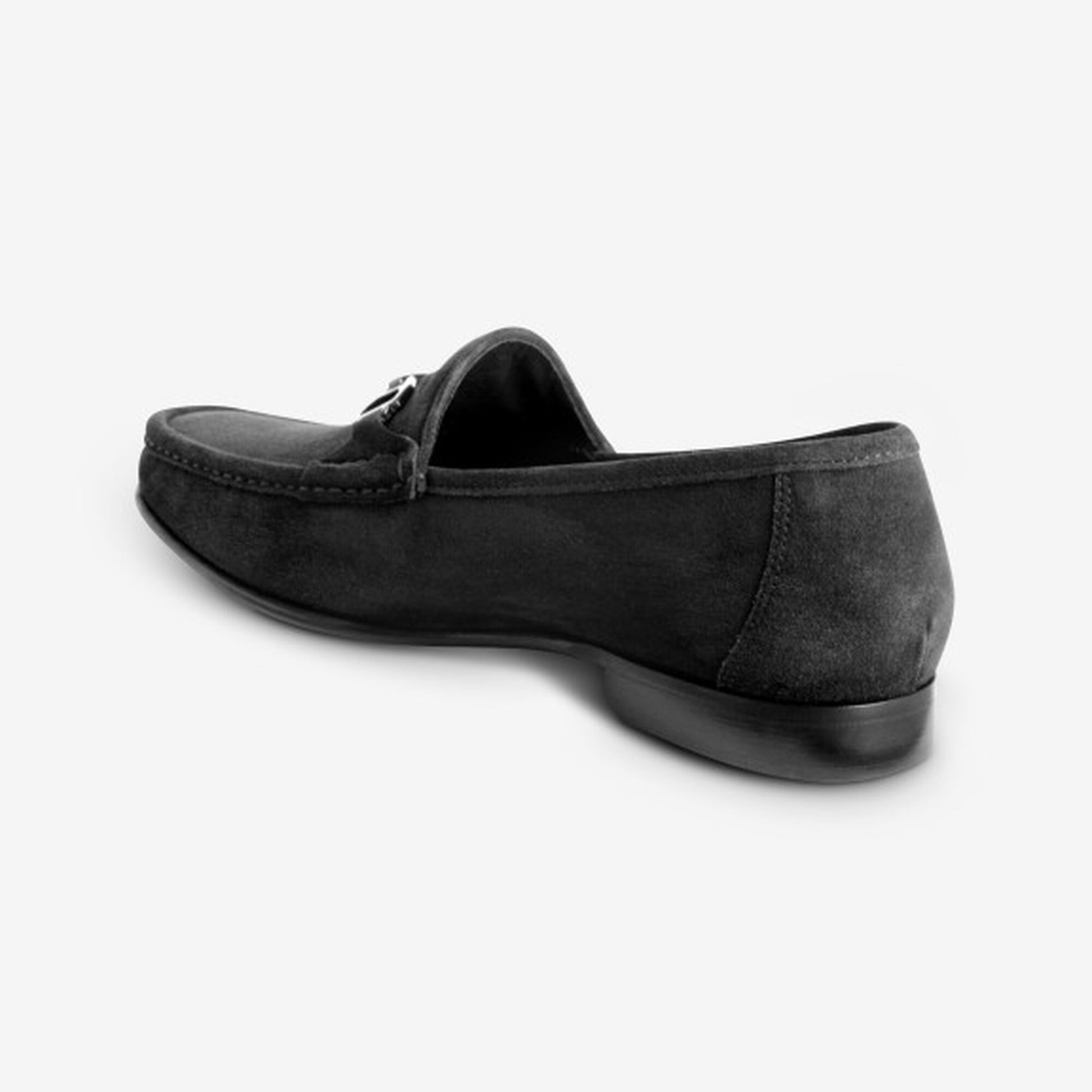 Vinci Suede Italian Bit Loafer - Black