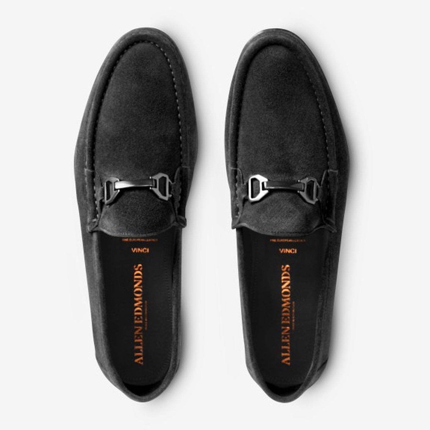 Vinci Suede Italian Bit Loafer - Black