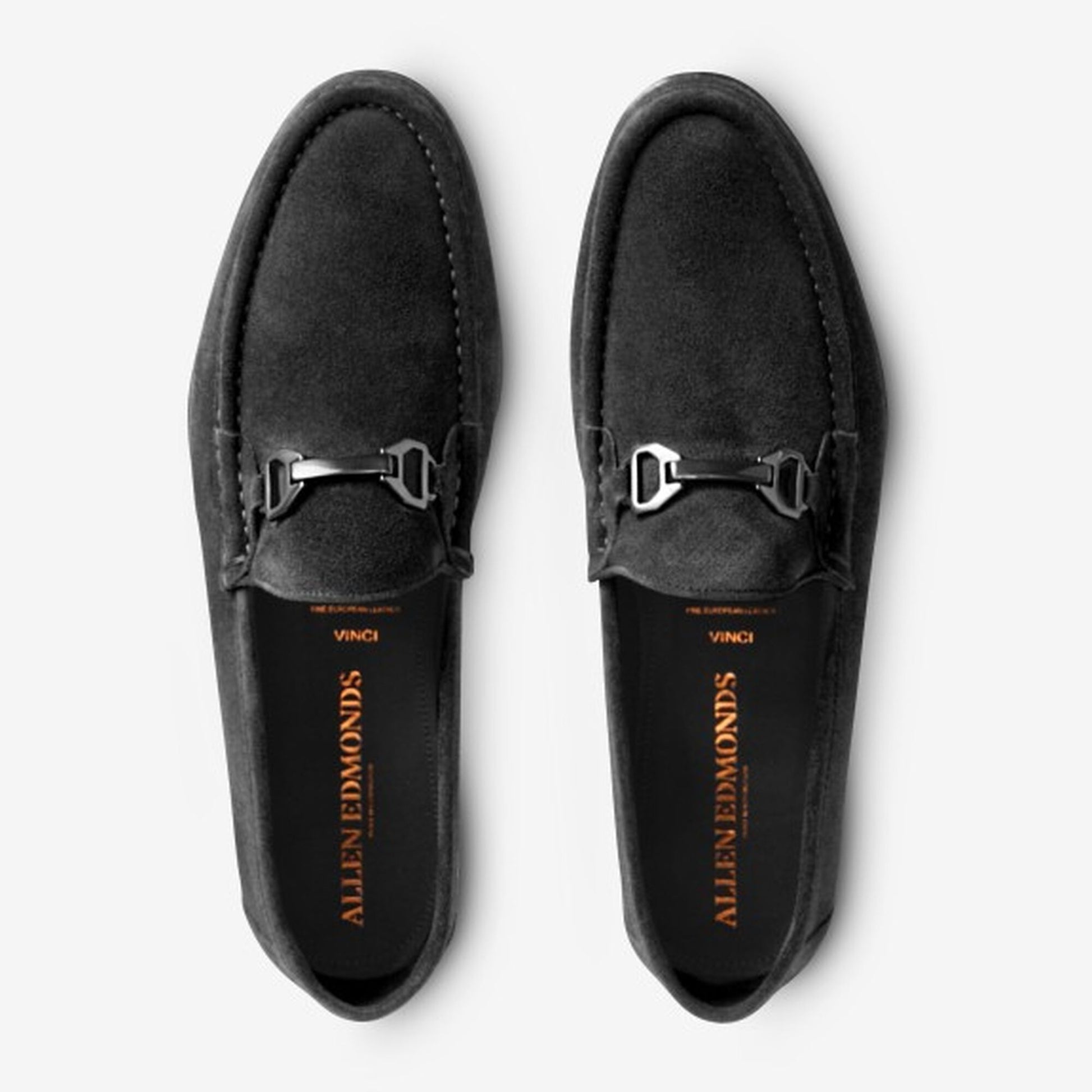 Vinci Suede Italian Bit Loafer - Black
