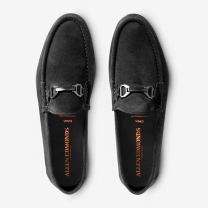 Vinci Suede Italian Bit Loafer - Black