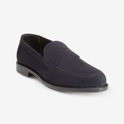 Wooster Street Suede Penny Loafer - Dark Navy