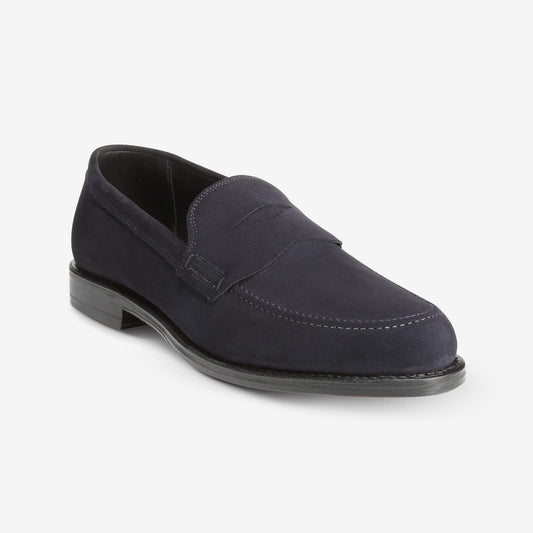 Wooster Street Suede Penny Loafer - Dark Navy