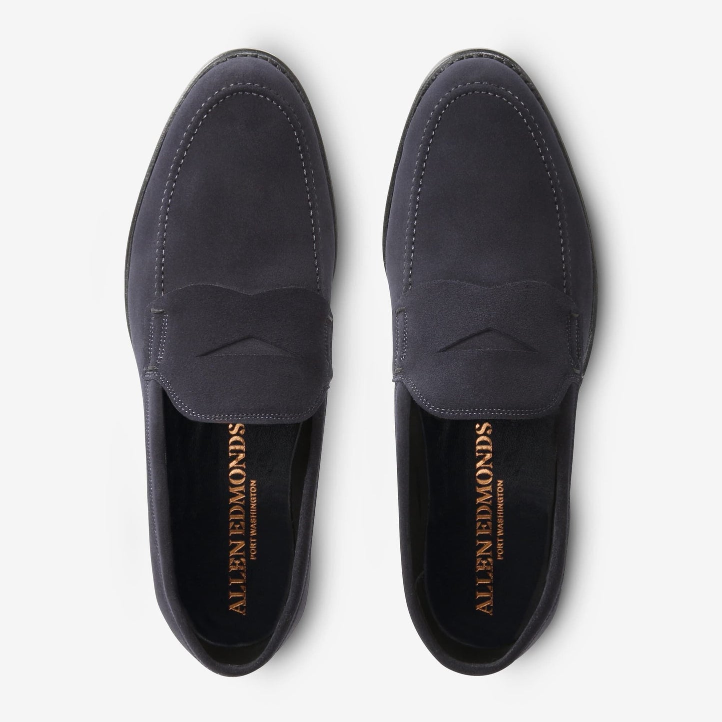 Wooster Street Suede Penny Loafer - Dark Navy