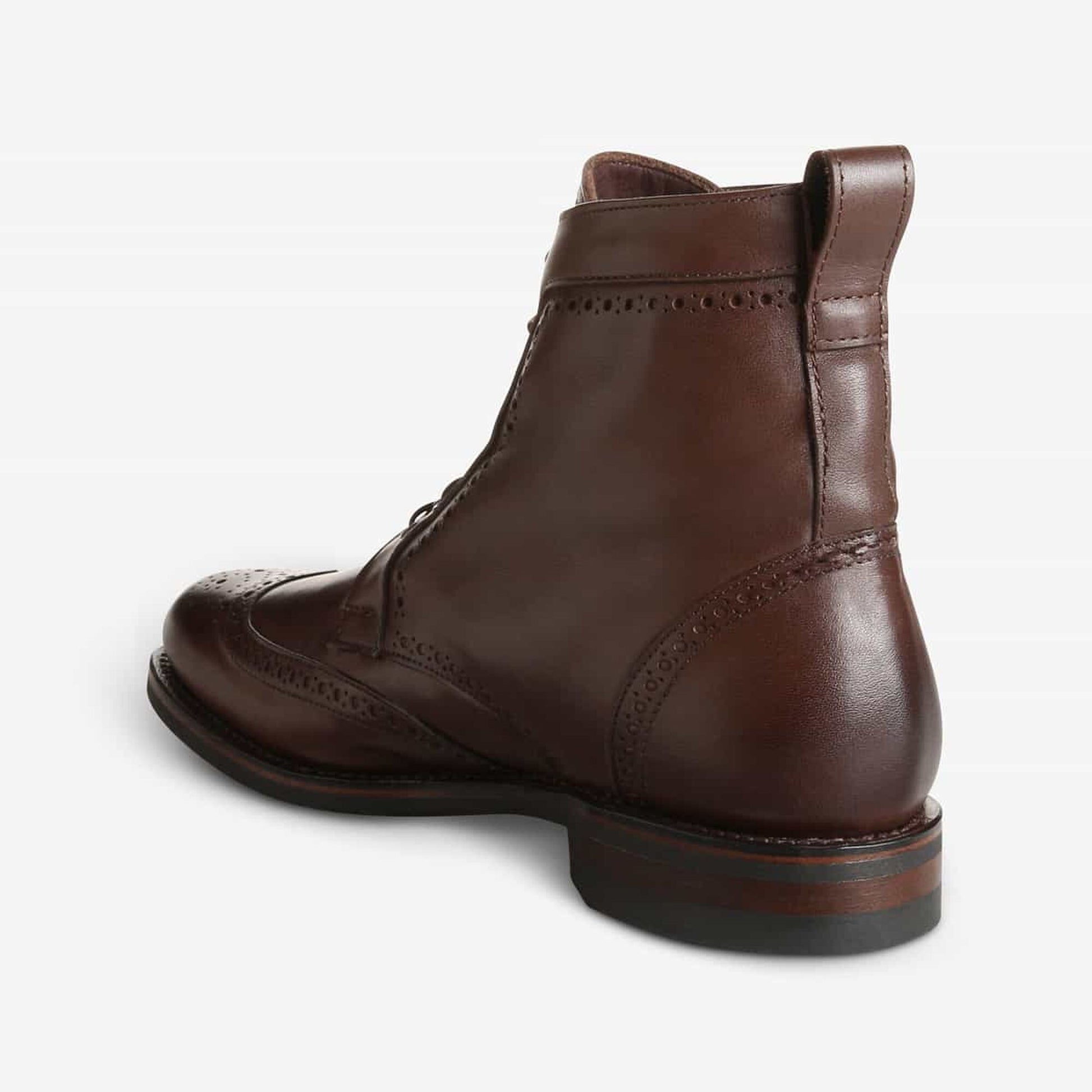 Dalton Weatherproof Wingtip Dress Boots with Dainite Rubber Sole - Brown
