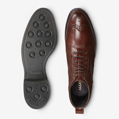Dalton Weatherproof Wingtip Dress Boots with Dainite Rubber Sole - Chili