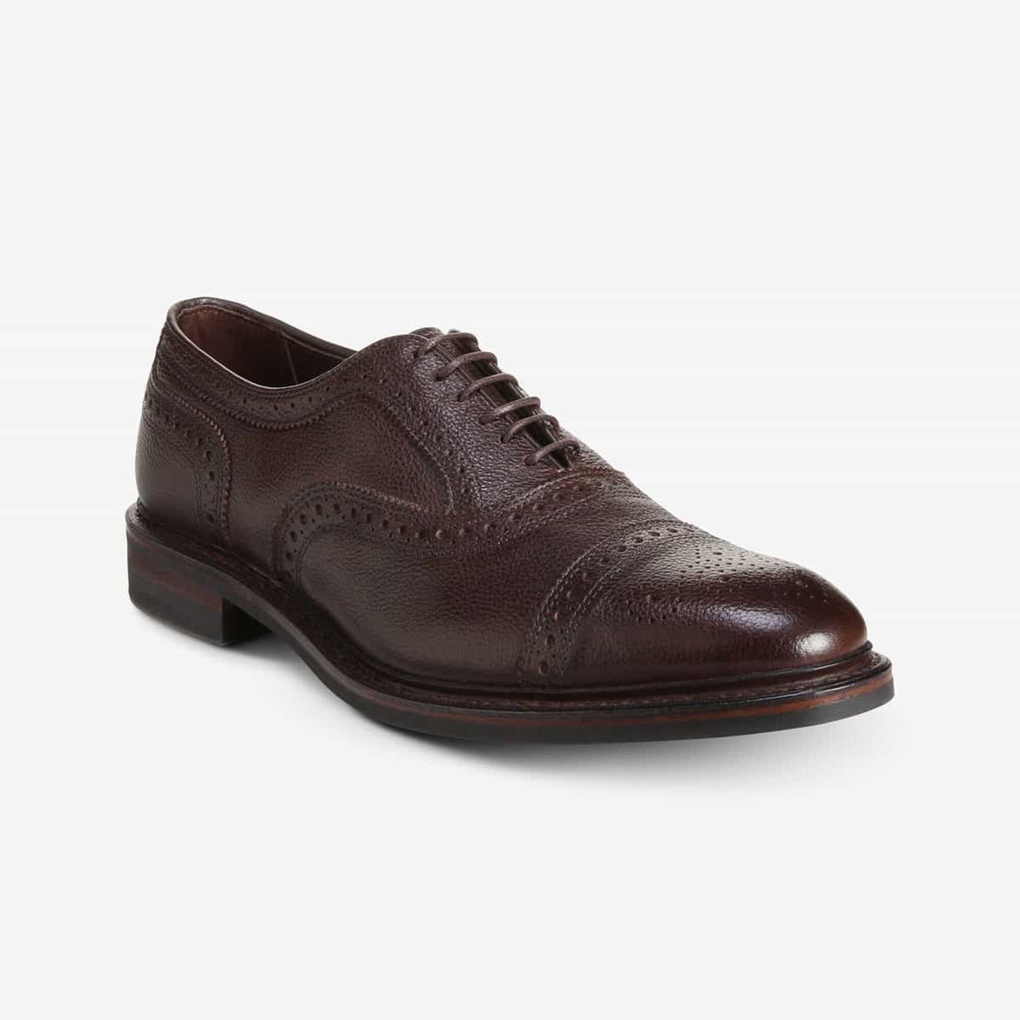 Strandmok Weatherproof Cap-Toe Oxford with Dainite Rubber Sole - Brown Grain