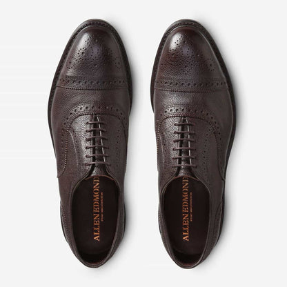 Strandmok Weatherproof Cap-Toe Oxford with Dainite Rubber Sole - Brown Grain