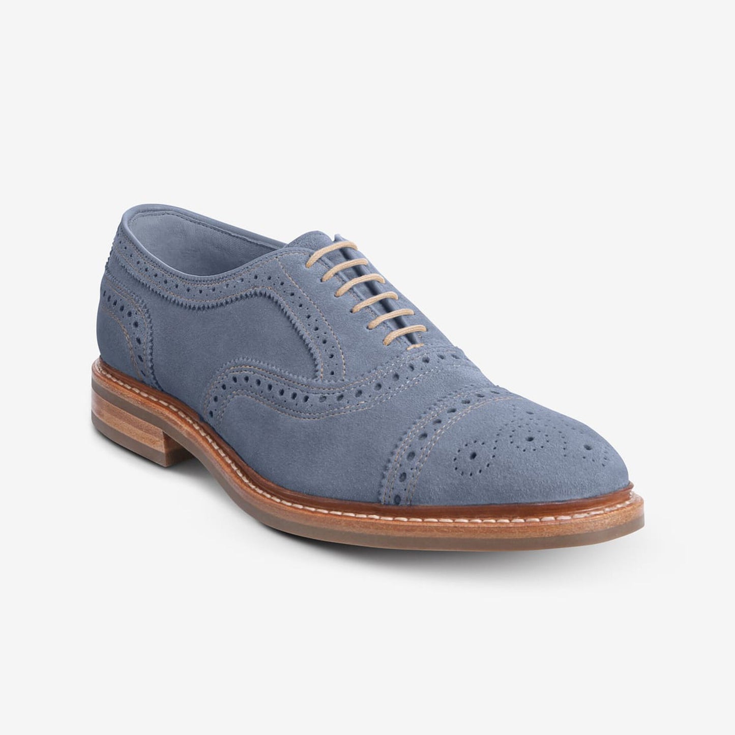 Strandmok Suede Cap-Toe Oxford - Denim