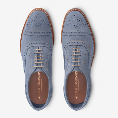 Strandmok Suede Cap-Toe Oxford - Denim
