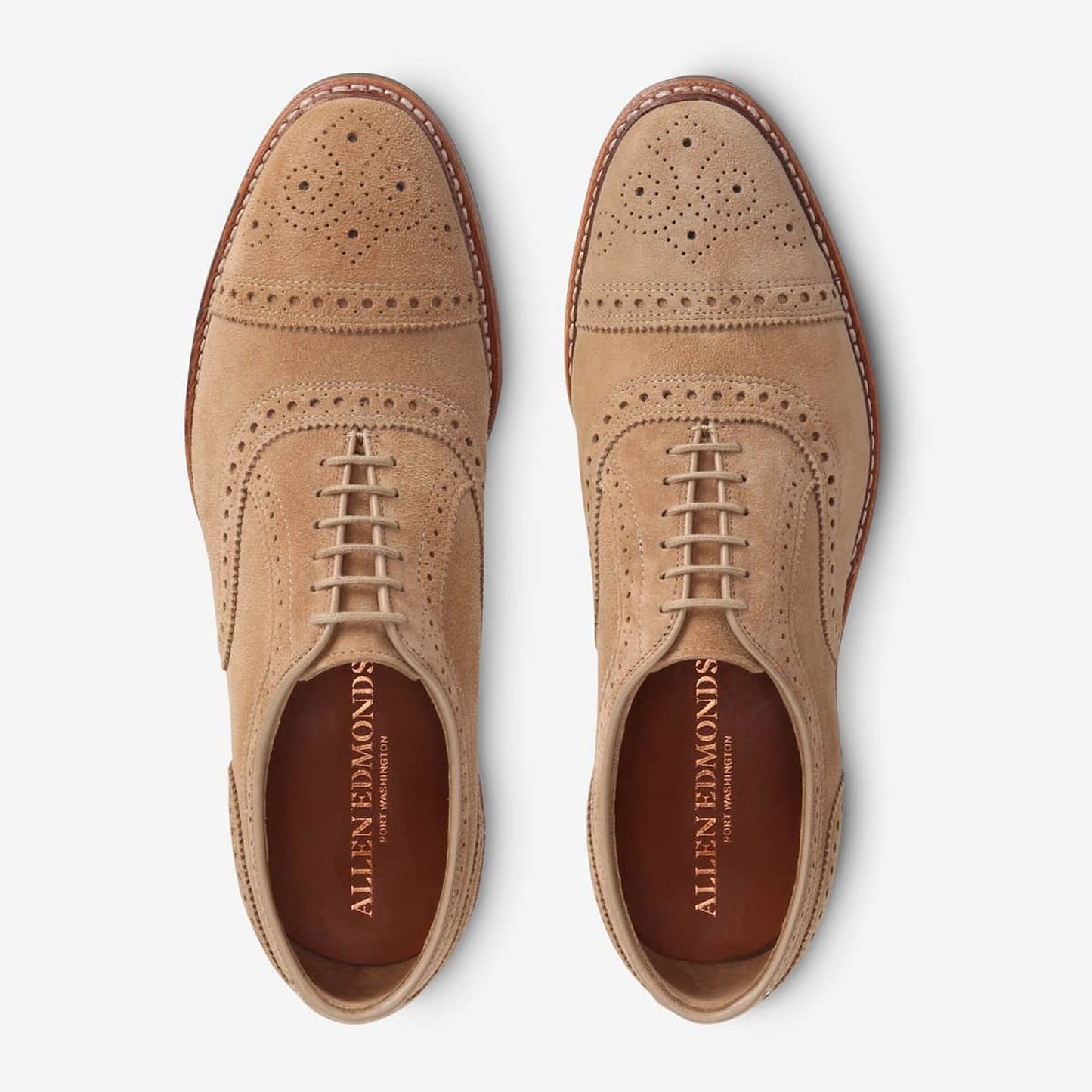 Strandmok Suede Cap-Toe Oxford - Camel