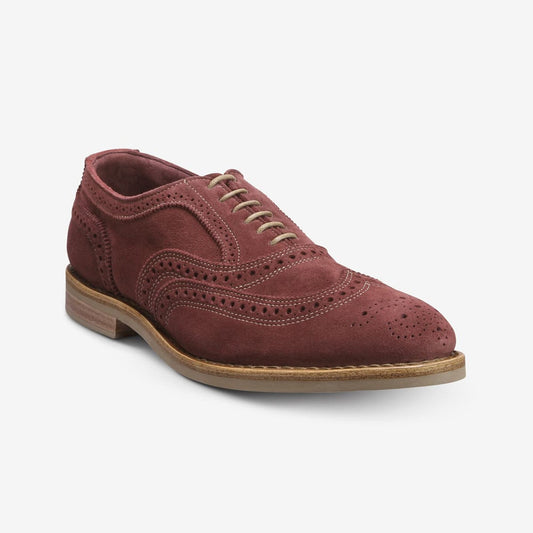 Neumok Suede Wingtip Oxford - Cherry