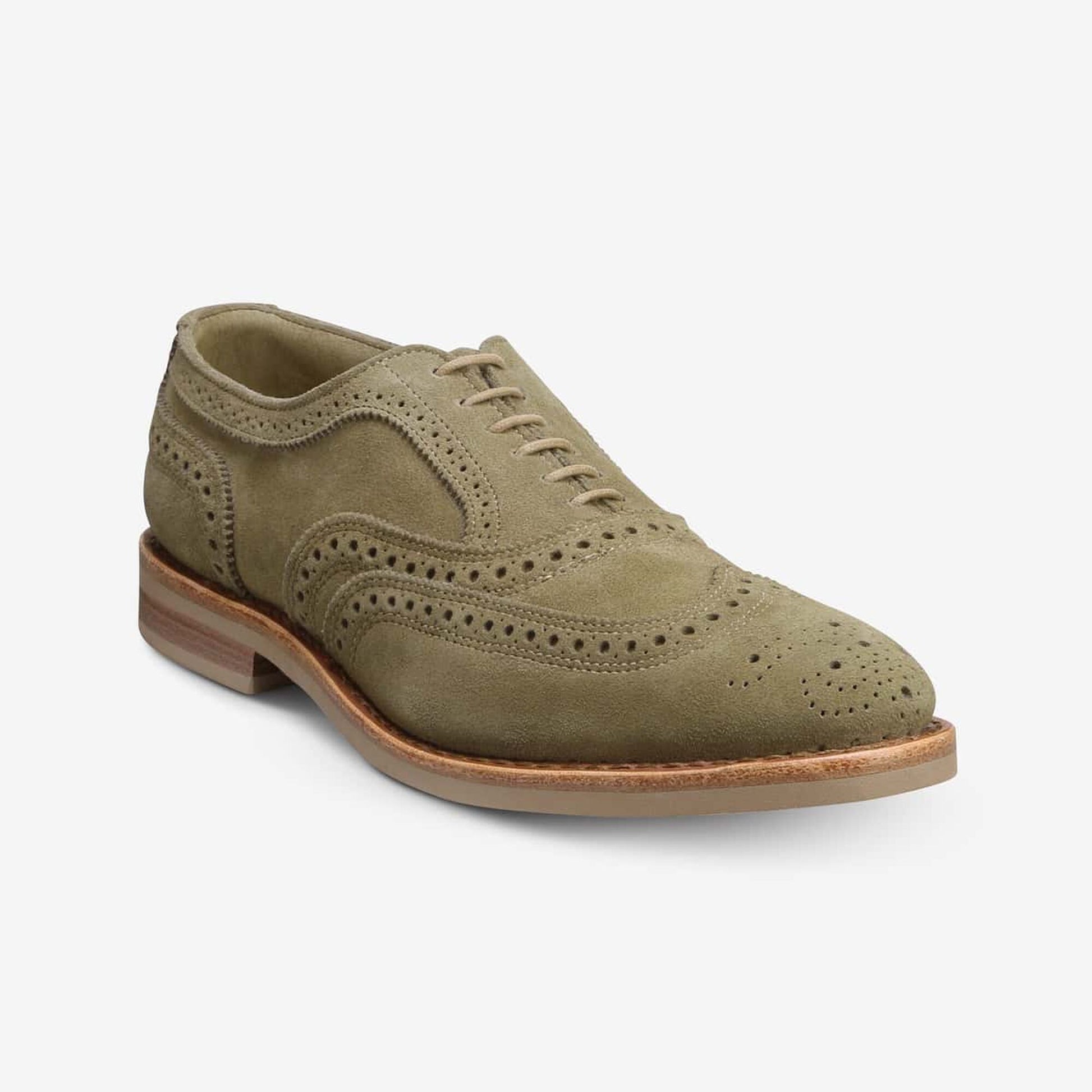 Neumok Suede Wingtip Oxford - Sage