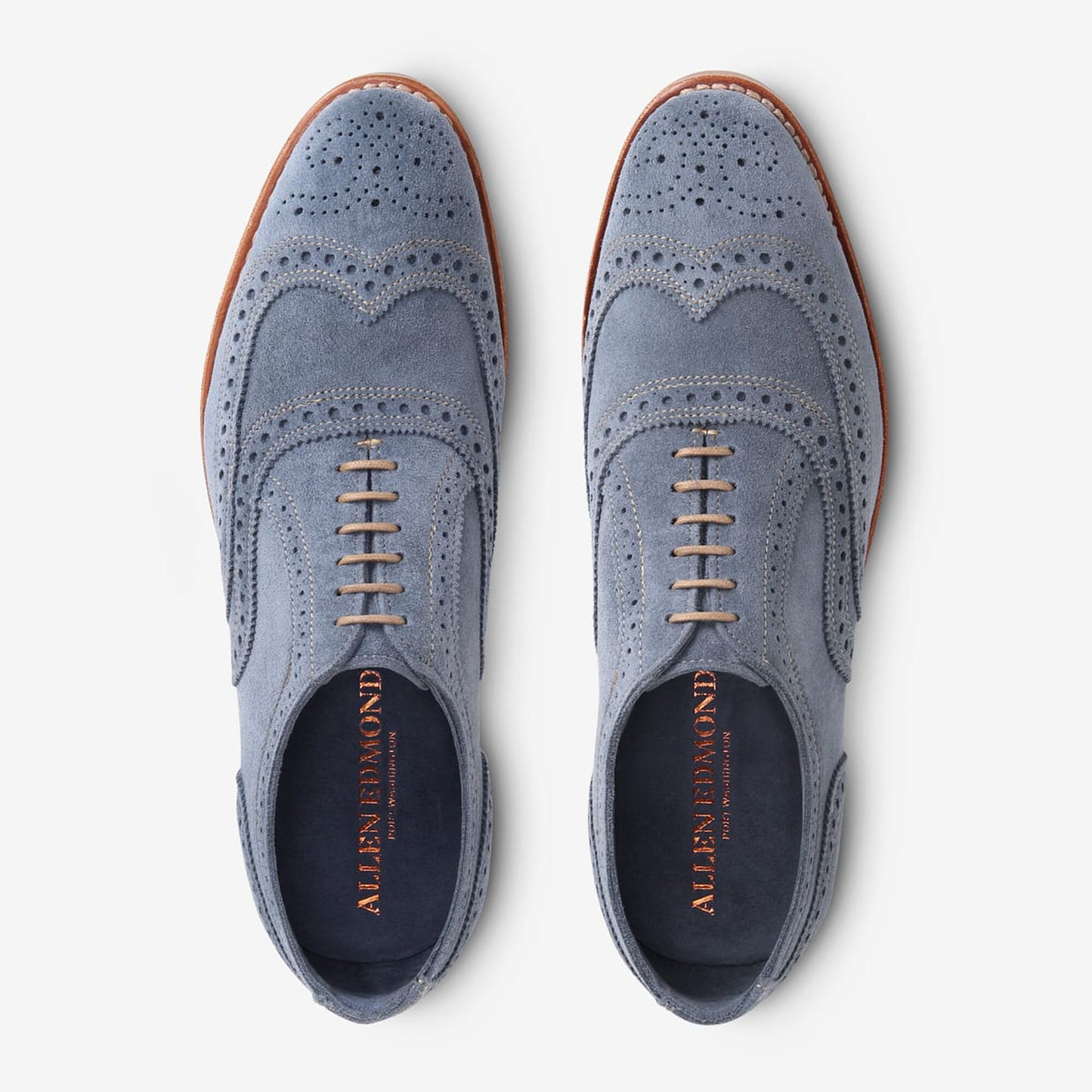 Neumok Suede Wingtip Oxford - Blue