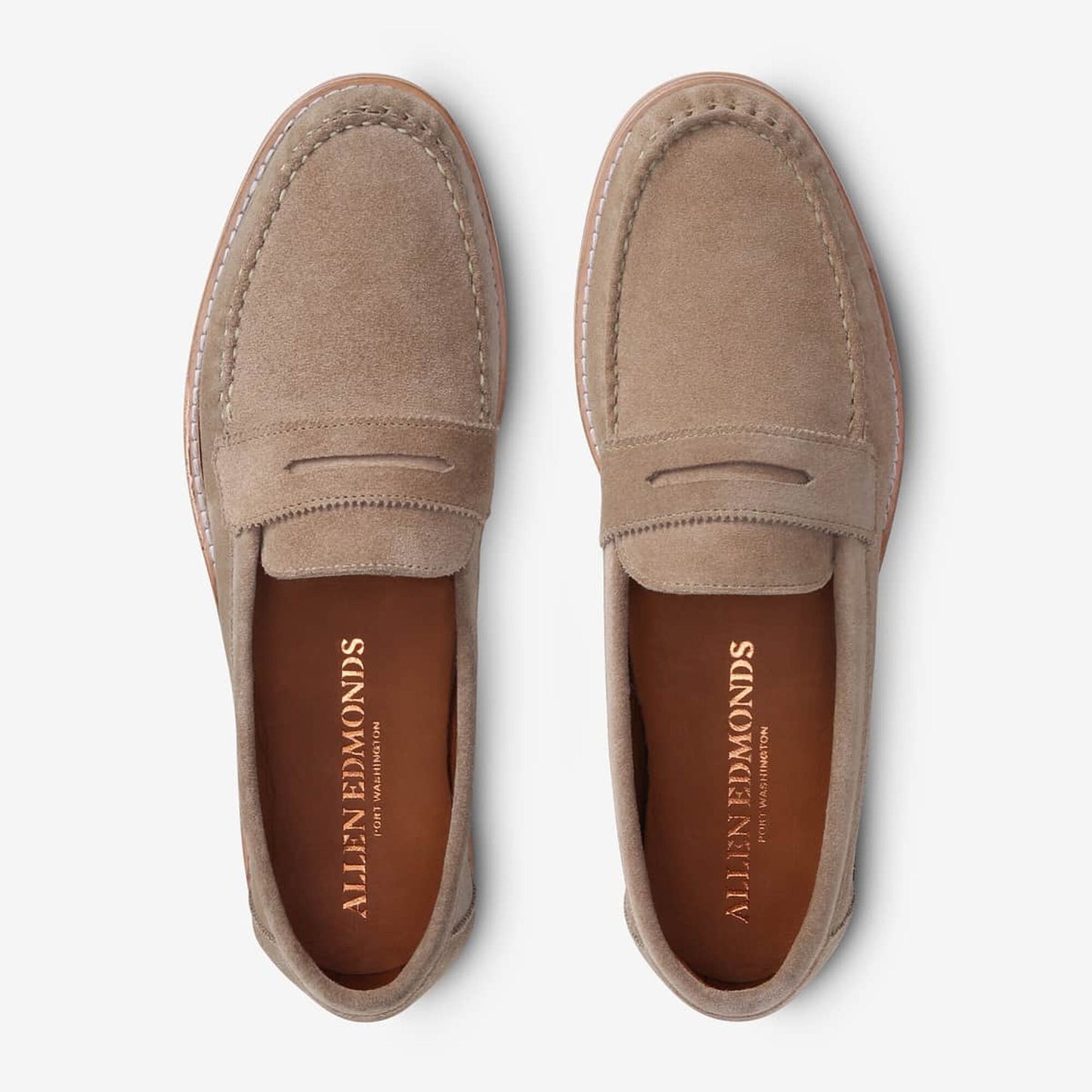 Dylan Suede Penny Loafer - Bone