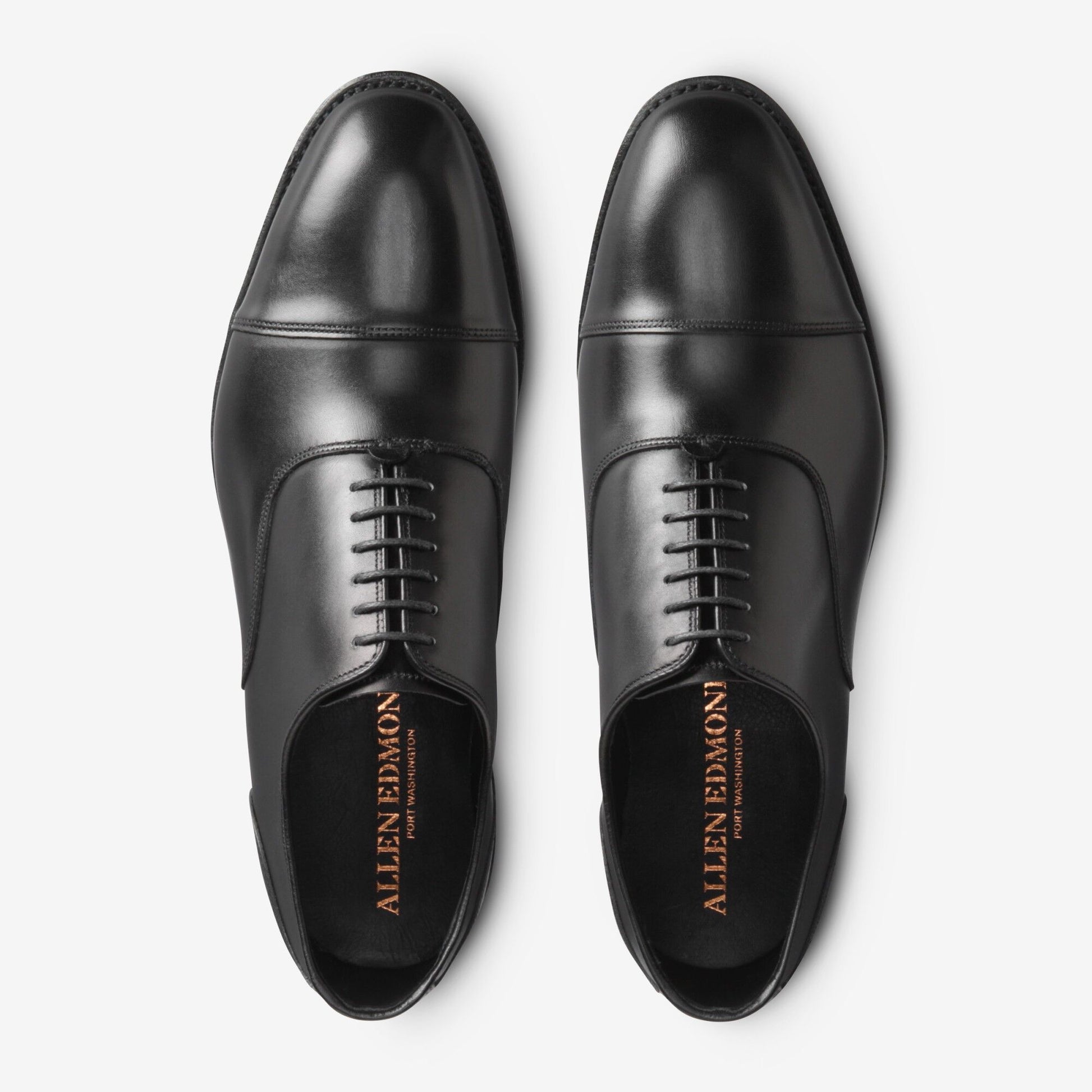 Bond Street Cap-Toe Oxford - Black Calfskin Leather