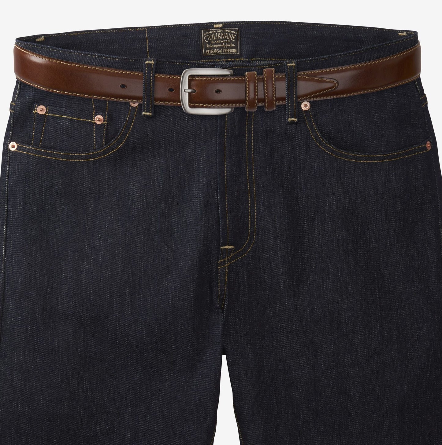 Yukon Casual Belt - Brown Waxy Leather