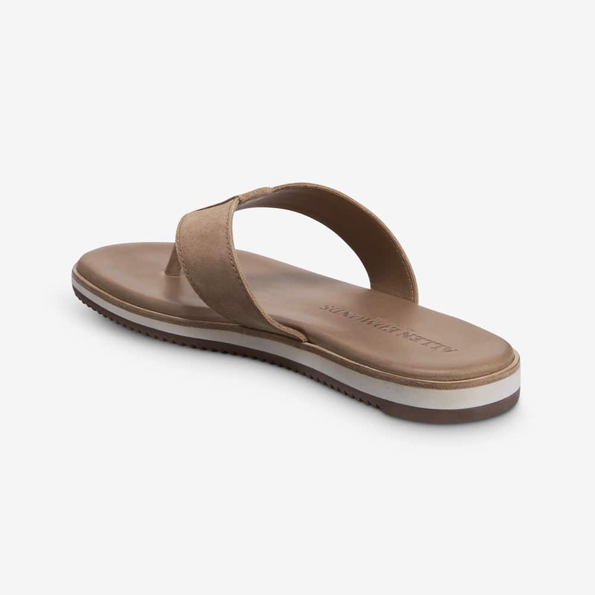Oscar Suede Thong Sandals - Camel