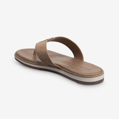 Oscar Suede Thong Sandals - Camel