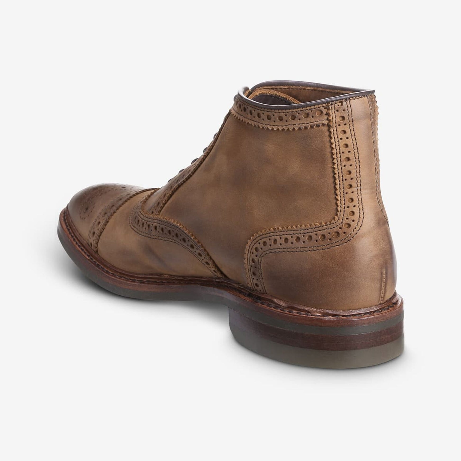Hamilton Cap-Toe Oxford Dress Boot - Tan Nubuck with Olive Sole