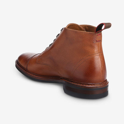 Patton Cap-Toe Boot with Dainite Rubber Sole - Walnut Pebble Grain