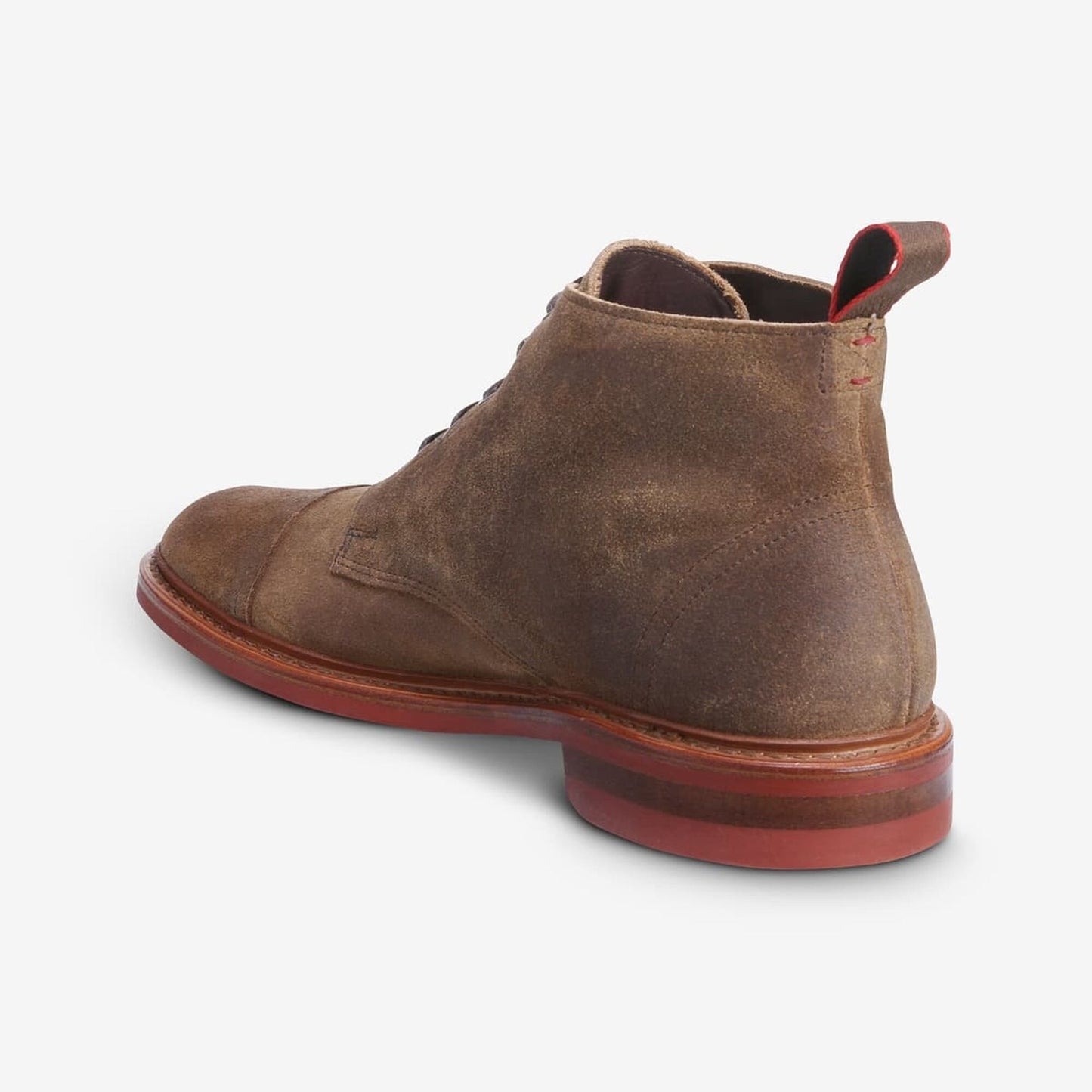 Patton Cap-Toe Suede Boot with Dainite Rubber Sole - Light Brown Suede