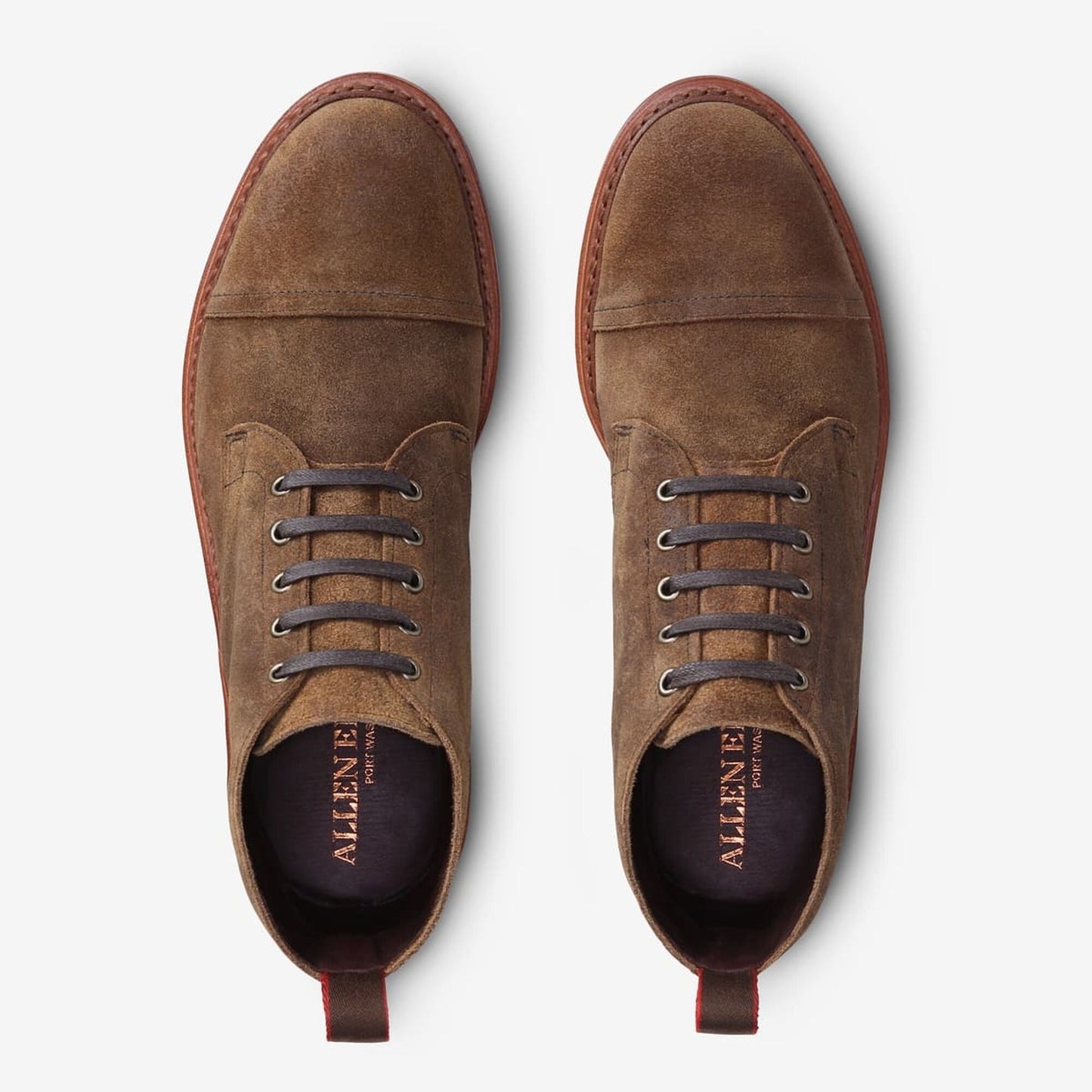Patton Cap-Toe Suede Boot with Dainite Rubber Sole - Light Brown Suede