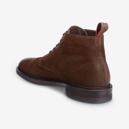 Patton Cap-Toe Suede Boot with Dainite Rubber Sole - Snuff Brown Suede