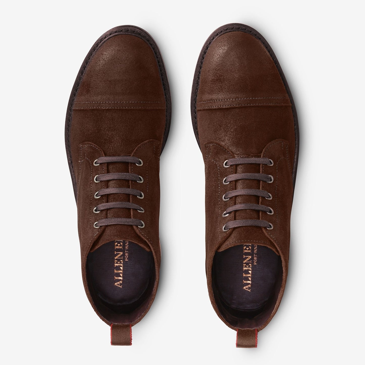 Patton Cap-Toe Suede Boot with Dainite Rubber Sole - Snuff Brown Suede