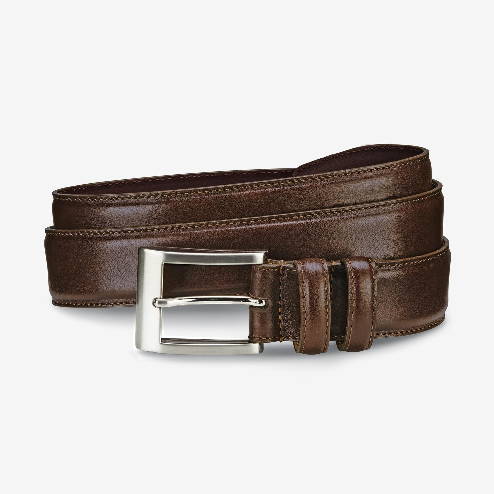 Wide Basic Dress Belt - Coffee