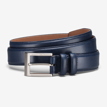 Wide Basic Dress Belt - Navy
