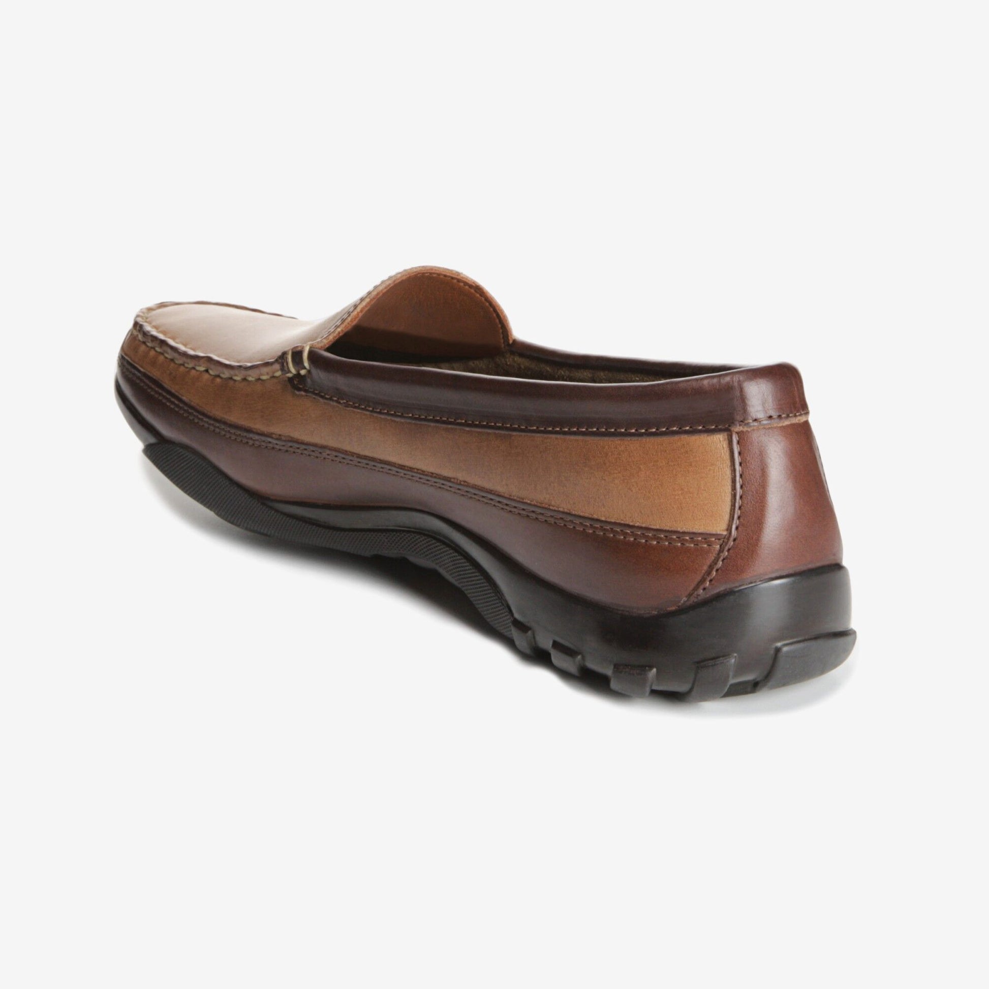 Boulder Venetian Driving Moccasin - Natural with Brown Trim