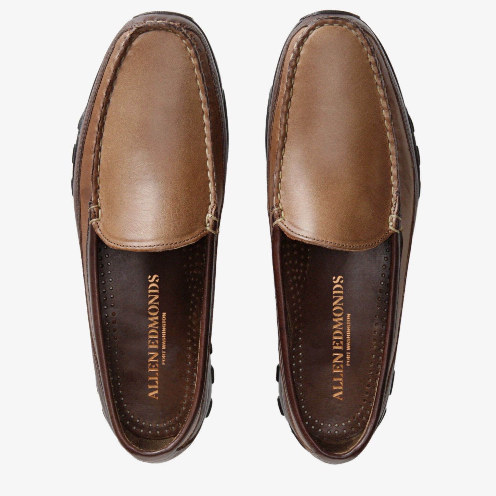 Boulder Venetian Driving Moccasin - Natural with Brown Trim