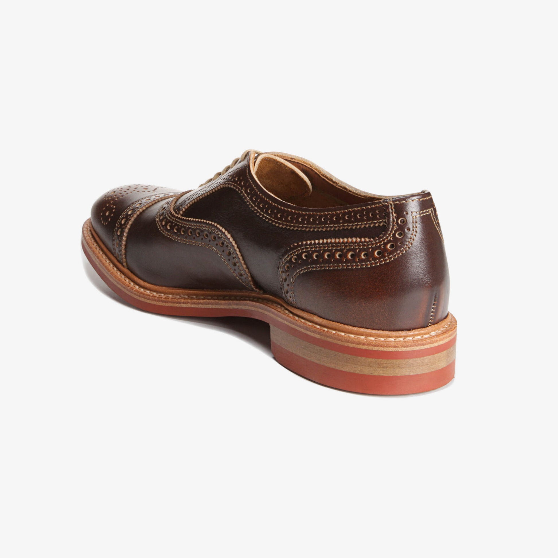 Strandmok Cap-Toe Oxford with Dainite Rubber Sole - Brown