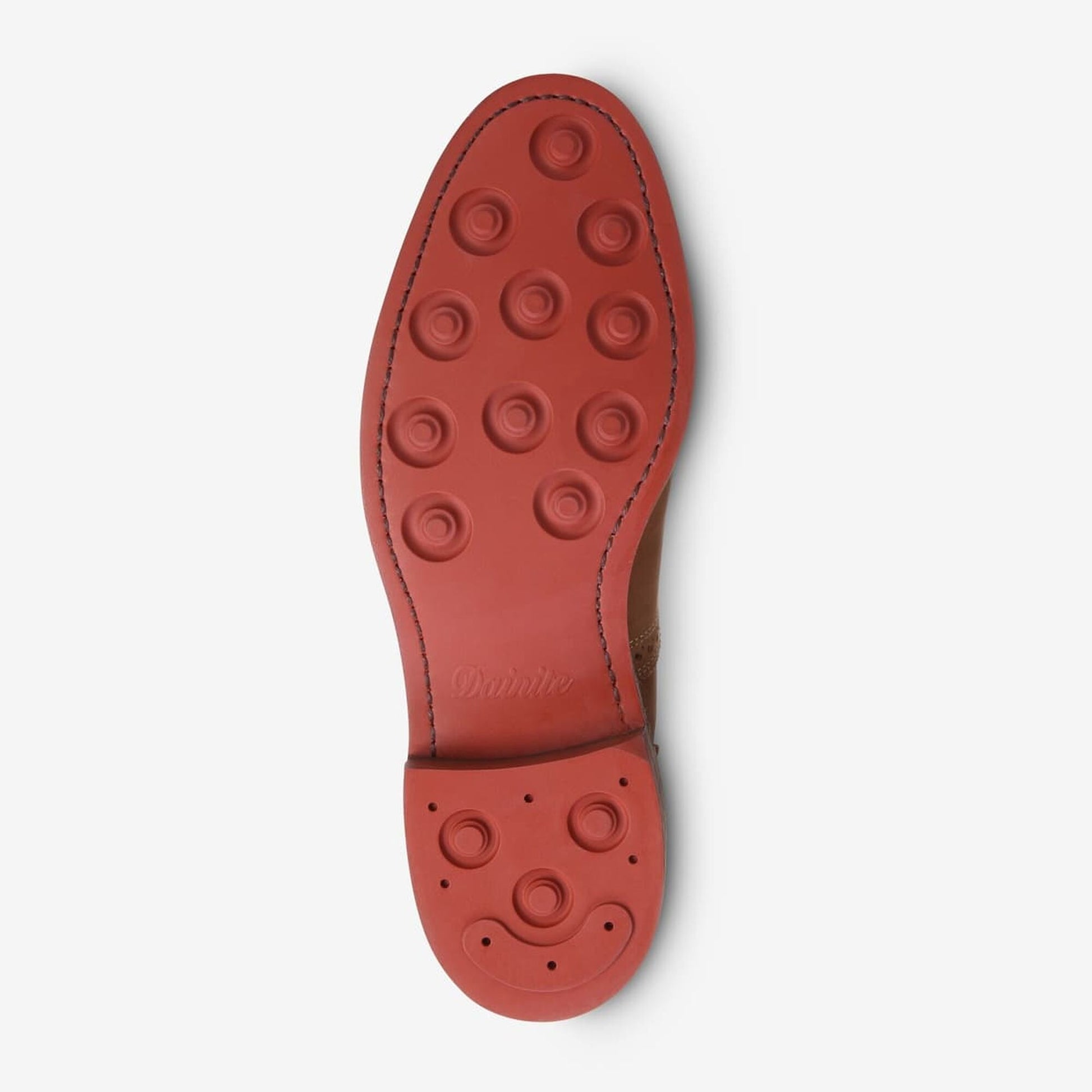 Strandmok Cap-Toe Oxford with Dainite Rubber Sole - Tan with Red Sole