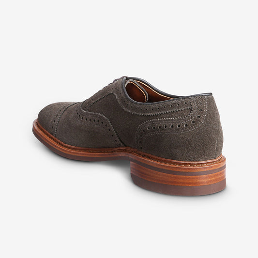 Strandmok Suede Cap-Toe Oxford with Dainite Rubber Sole - Olive